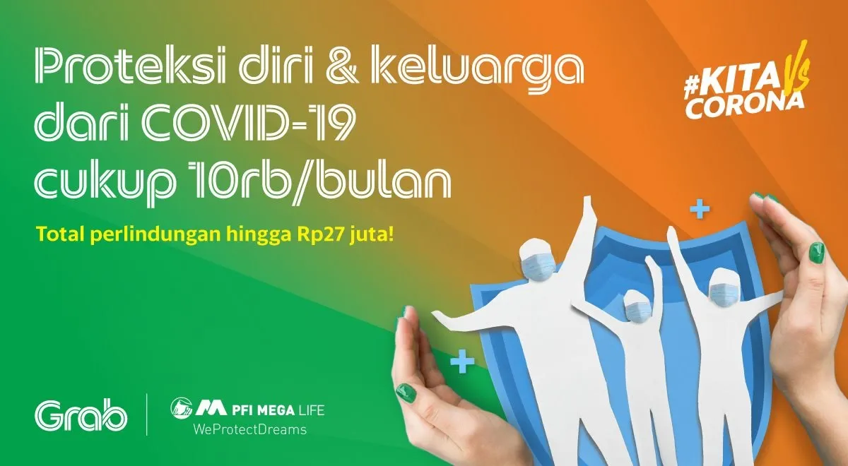 Grab tawarkan asuransi Covid-19 dengan premi Rp 10.000 per bulan