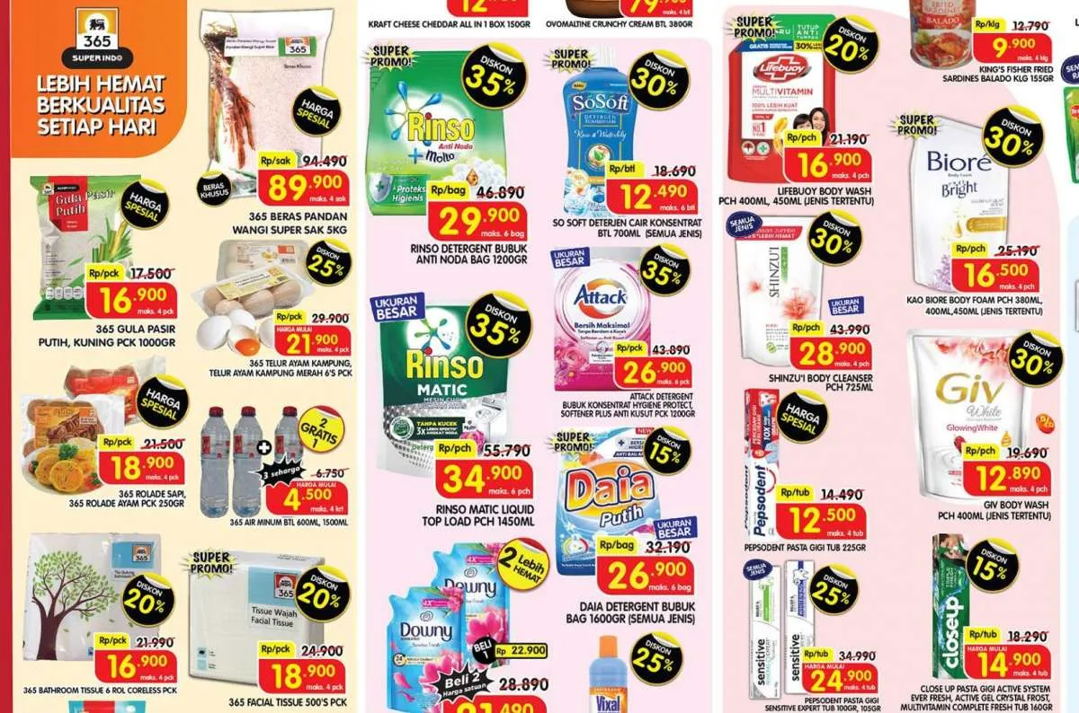 Promo Deterjen dan Sabun Mandi di Tip Top-Lotte Mart & Alfamart, So Klin Lebih Murah