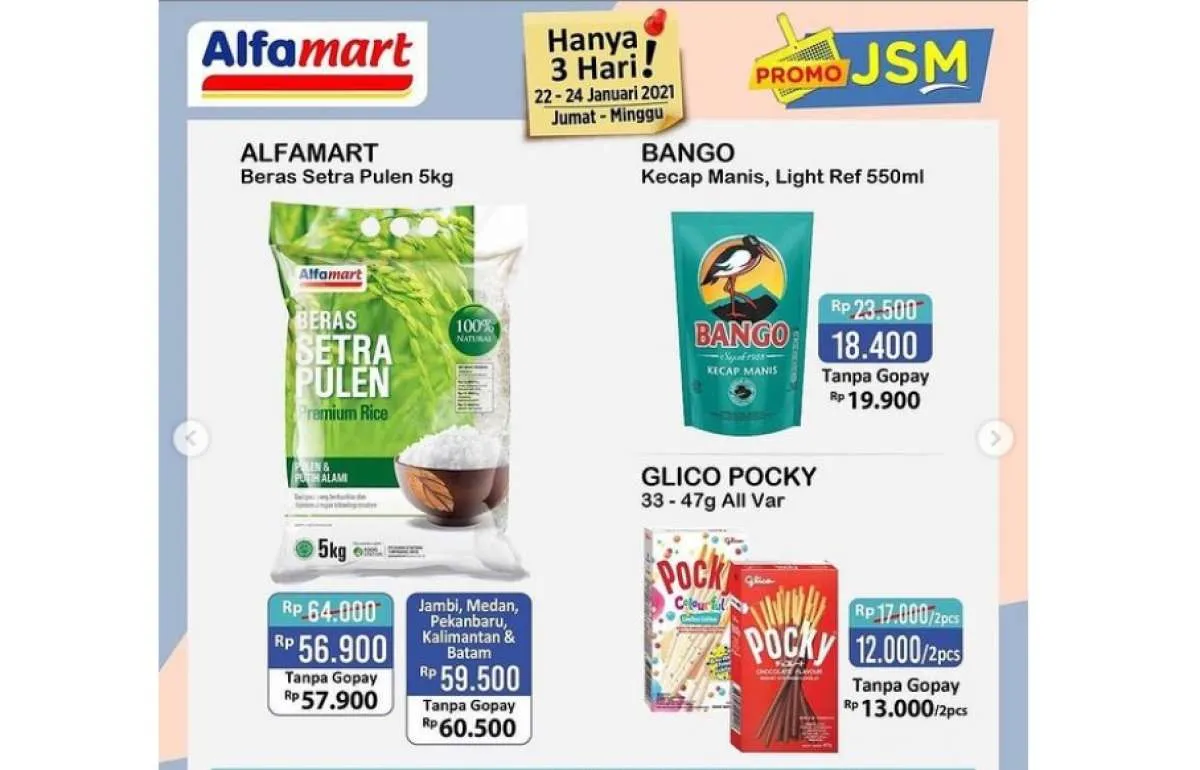  Promo JSM Alfamart hari terakhir, periode 22-24 Januari 2020!