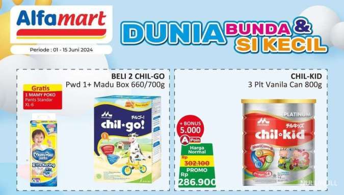 Promo Alfamart Milk Fair sampai 15 Juni 2024, Gratis Diapers dan Minyak Goreng