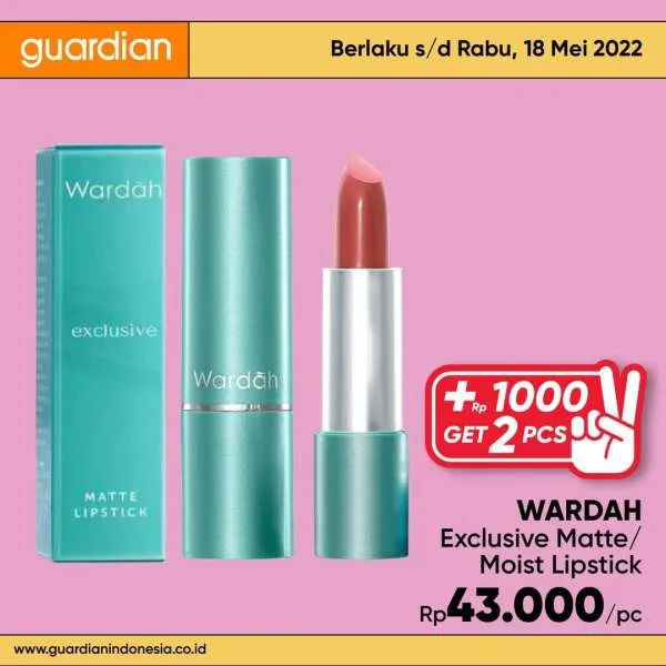 Promo Guardian +1000 Get 2 Pcs Periode 12-18 Mei 2022