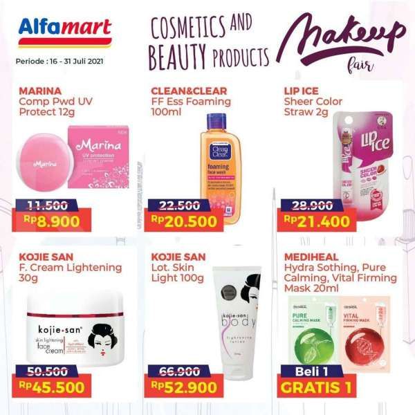 Promo Alfamart Makeup Fair Hingga 31 Juli 2021, Ada Masker Korea Beli 1 Gratis 1