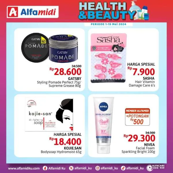 Promo Alfamidi Health & Beauty Periode 1-15 Mei 2024