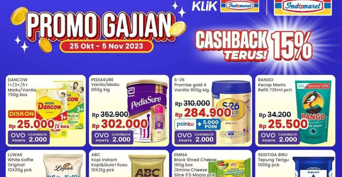 Promo JSM Indomaret Gajian Belanja Harian 29 Oktober 2023, Promo Spesial Akhir Bulan