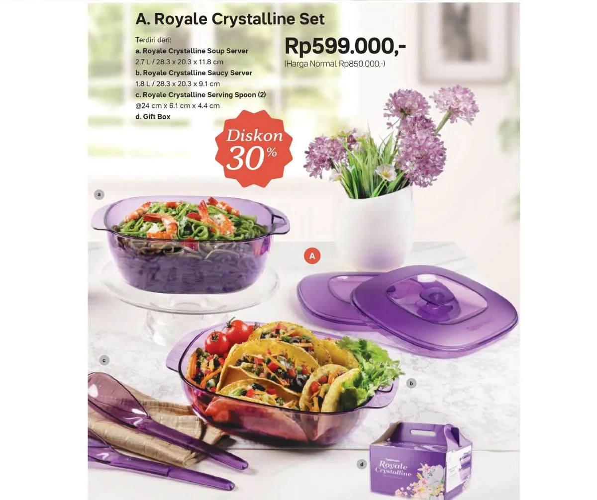 Katalog promo Tupperware Agustus 2021, khusus produk mangkok ada diskon 30%