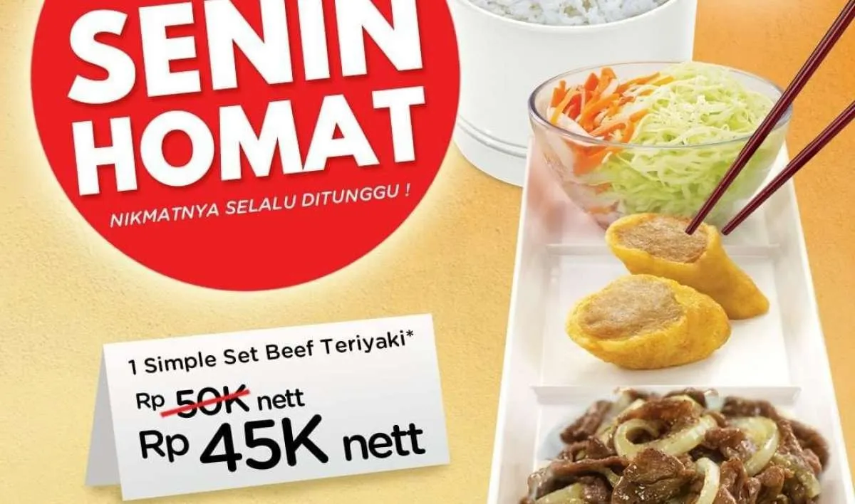 Promo HokBen 20 September 2021, kembali lagi dengan Senin Homat hanya Rp 45.000 saja
