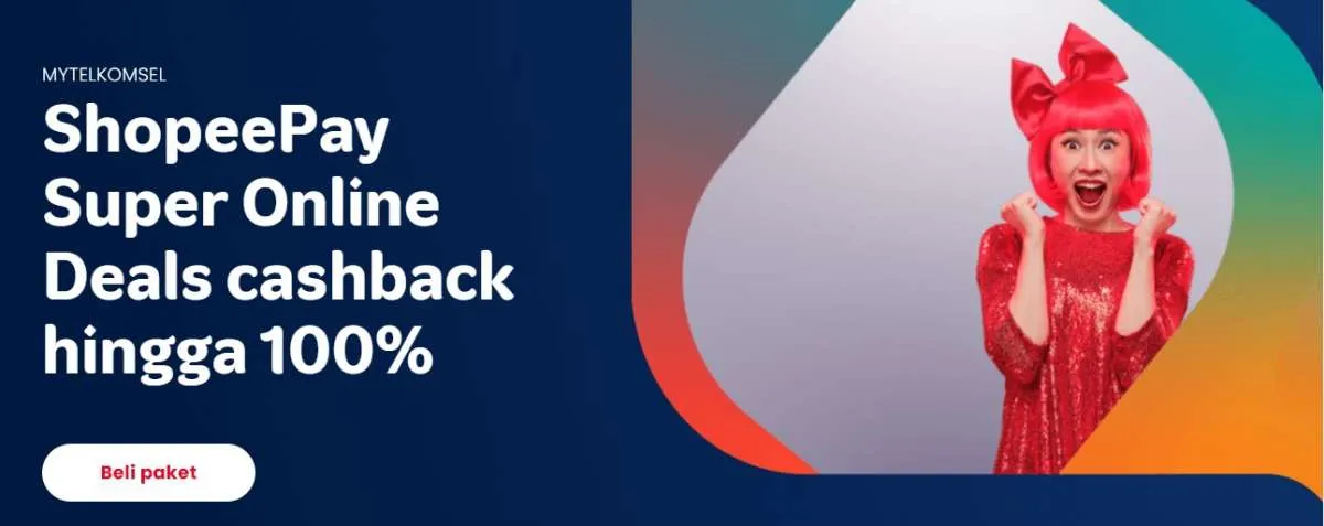 Promo MyTelkomsel x ShopeePay 19-21 Januari, Beli Paket Data Cashback 100%!