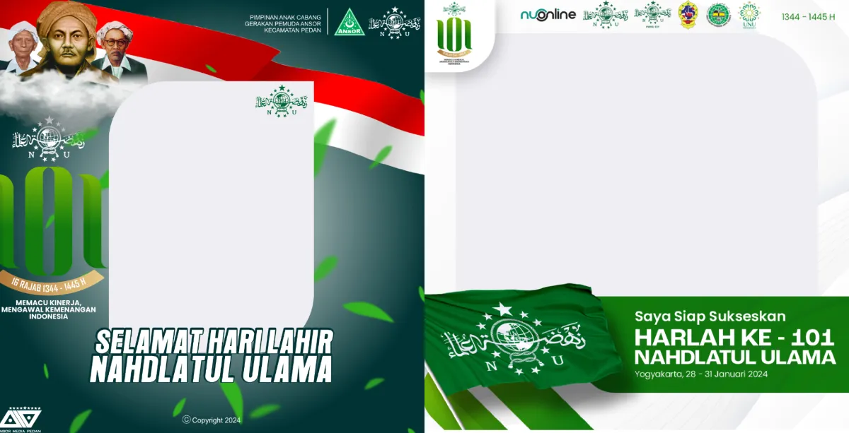 Kumpulan Twibbon Harlah NU 101, Meriahkan dan Bagikan Bingkai Fotonya