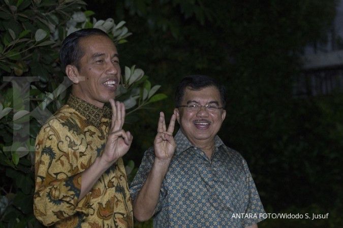 Jokowi tersenyum dengar Ahok mundur dari Gerindra