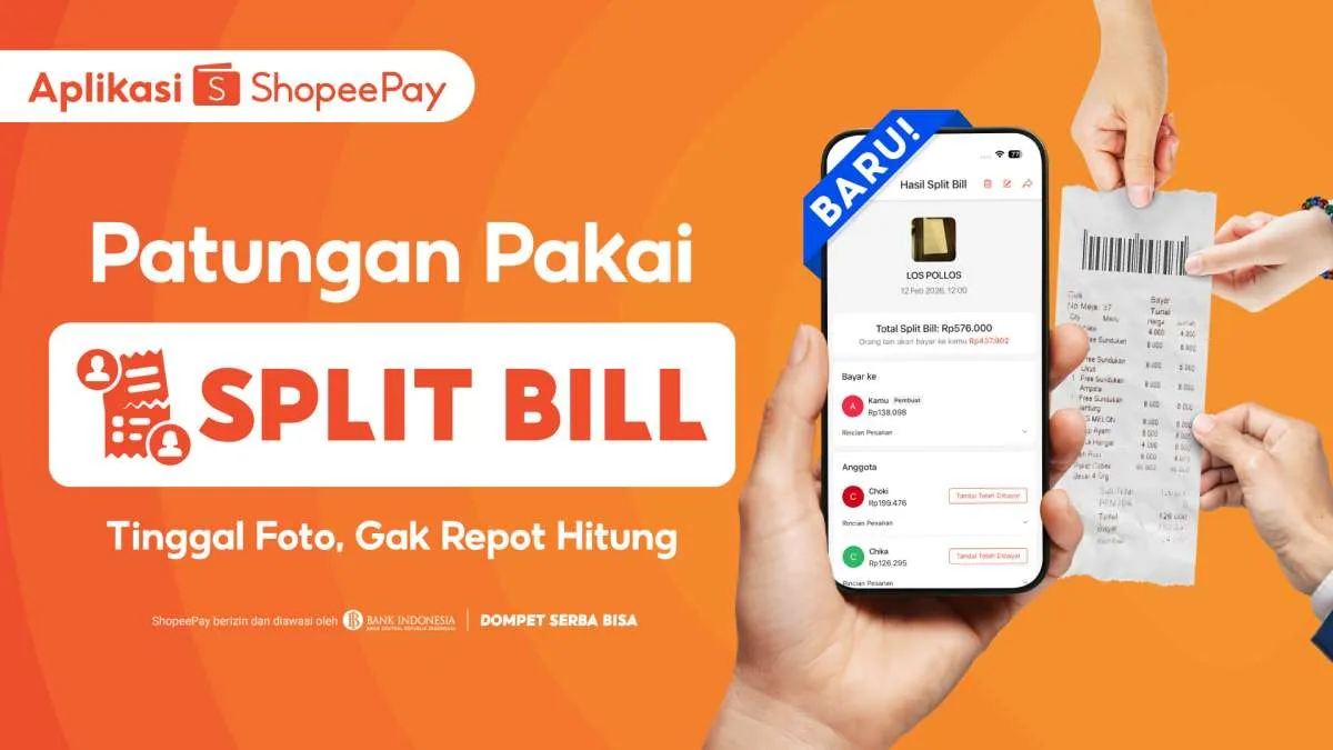 Split Bill Bisa Lewat ShopeePay, Begini Caranya