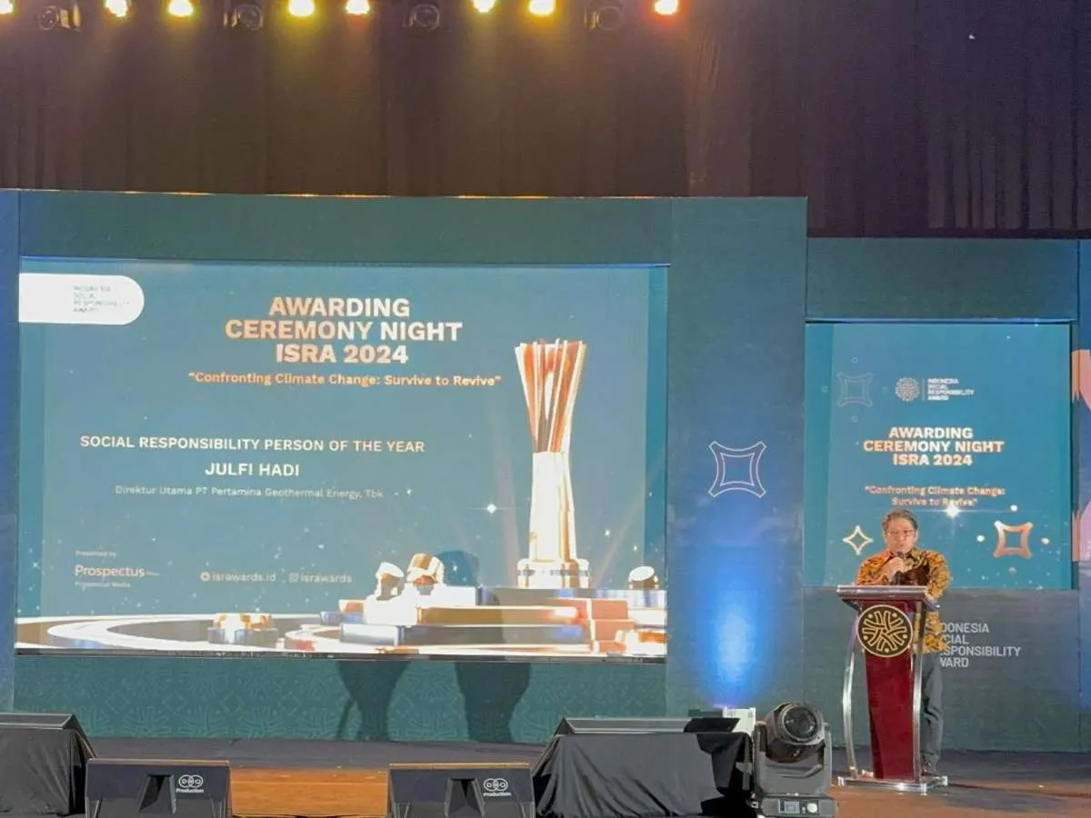 Dirut Pertamina Geothermal Energy Menyabet Penghargaan Pada ISRA 2024