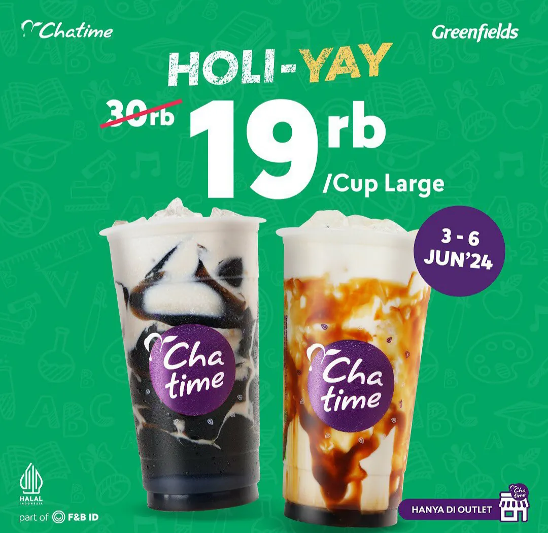 Promo Chatime x Greenfields Juni 2024