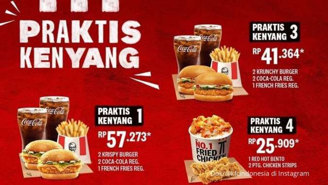 Promo KFC Terbaru di Mei, Beragam Pilihan Paket Praktis Kenyang dengan Harga Hemat