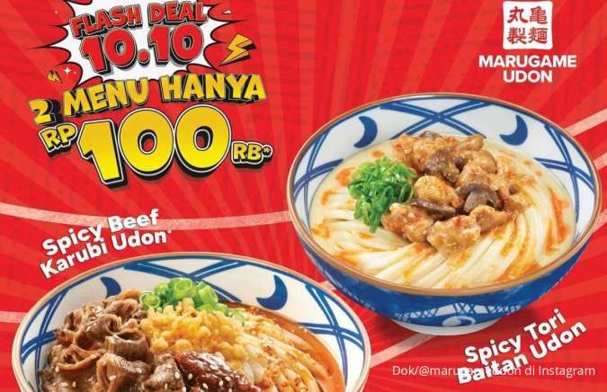 Promo 10.10 Makanan di Marugame Udon, Wingstop & Yoshinoya Oktober 2025