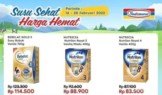 Promo Indomaret Susu Sehat Harga Hemat Periode 16-28 Februari 2022