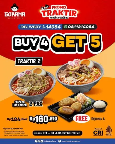 Promo Traktir 2 Gokana Buy 4 Get 5