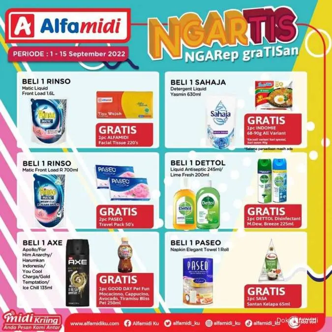 Promo Alfamidi Ngartis (Ngarep Gratisan) Periode 1-15 September 2022