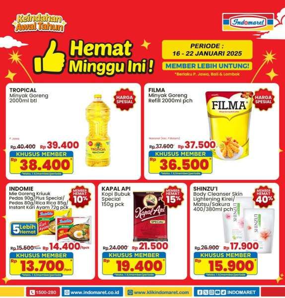 Promo Indomaret 16-22 Januari 2025 Hemat Minggu Ini