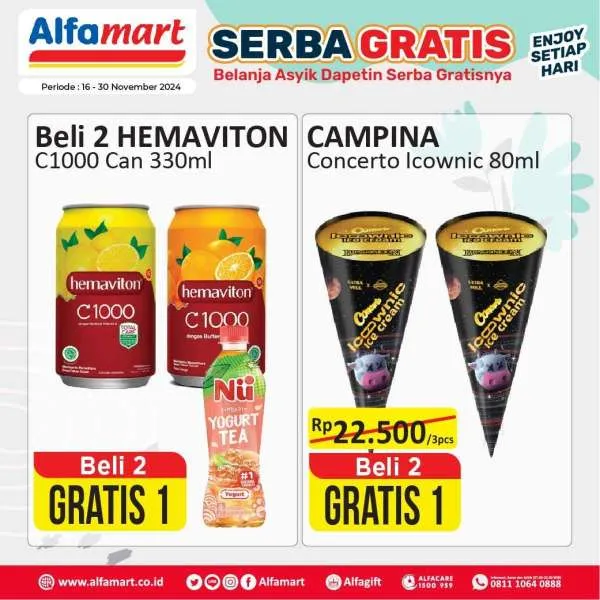 Promo Alfamart Serba Gratis Periode 16-30 November 2024