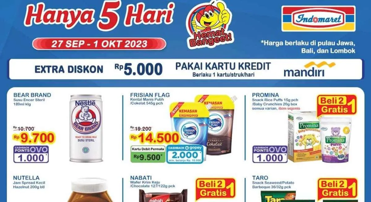 Promo JSM Indomaret Terbaru Sabtu 30 September 2023, Ada Promo Beli 2 Gratis 1