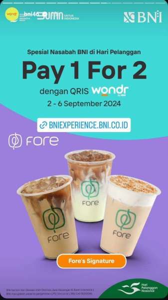 Promo Wondr by BNI di Fore 2-6 September 2024