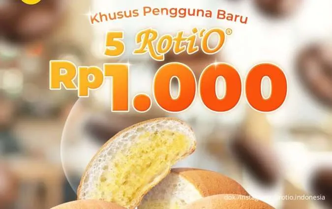 Promo Roti'O x Yup Pengguna Baru sampai 30 September 2025, 5 Roti'O Cuma Rp 1.000