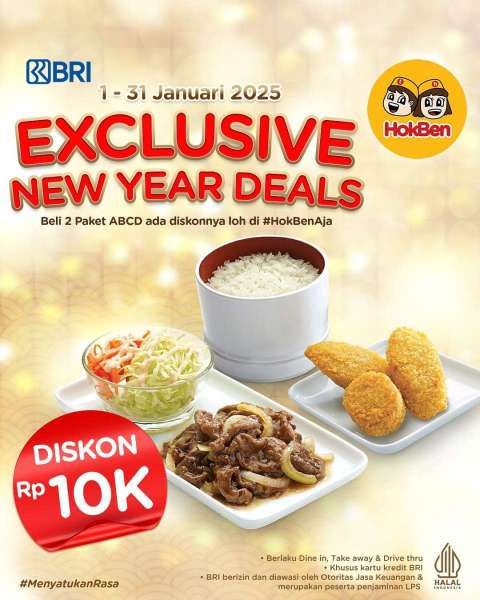 Promo HokBen x BRI Tahun Baru Januari 2025