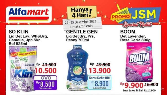 Promo JSM Alfamart 23 Desember 2023, Belanja Harian Cashback Rp 2.000 dengan Gopay