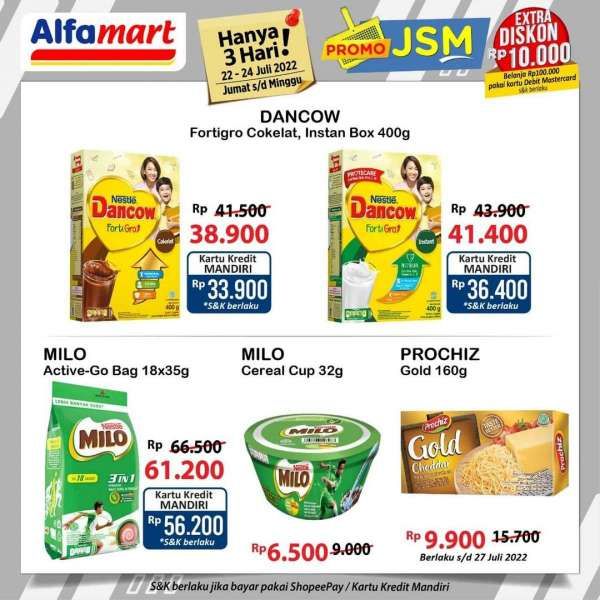 Promo JSM Alfamart  Terbaru 22-24 Juli 2022