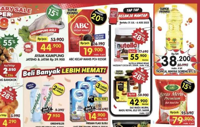 Promo Superindo Hari Ini 1-3 Agustus 2025, Alpukat-Lengkeng Bangkok Diskon sampai 55%
