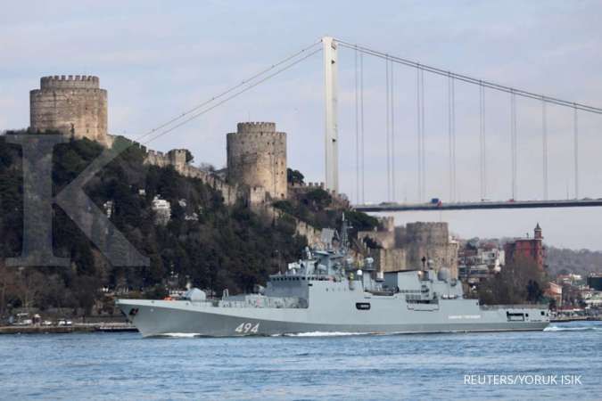 Kapal perang Rusia bertabrakan dengan kapal kontainer di perairan Denmark