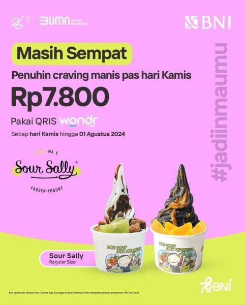 Promo Sour Sally dengan QRIS Wondr by BNI 1 Agustus 2024