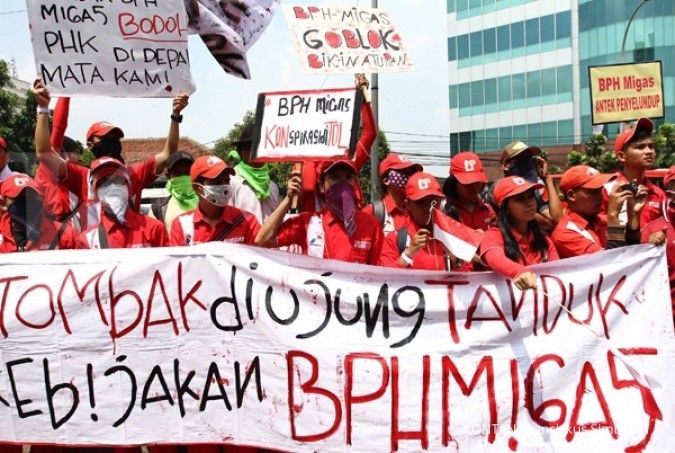 Pekerja SPBU rest area demo kebijakan BBM subsidi