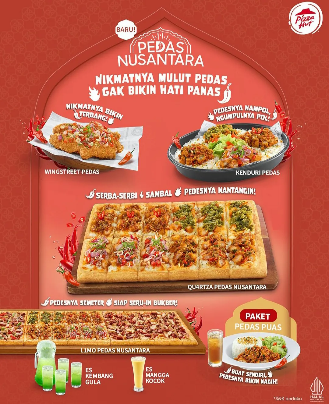 Promo Pizza Hut menu baru seri Pedas Nusantara 2024