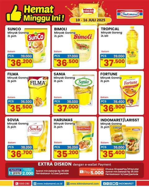 Promo Minyak Goreng di Indomaret 10-16 Juli 2025