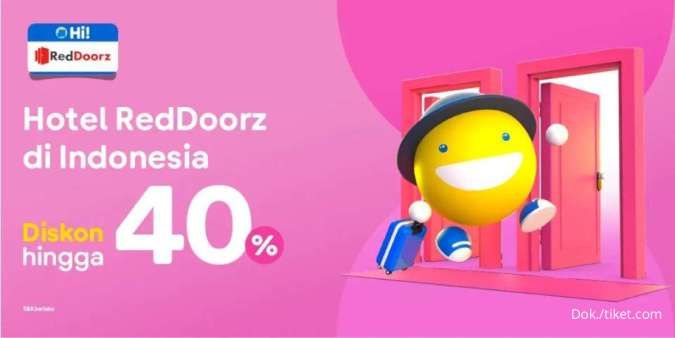 Promo Tiket.com Hotel RedDoorz di Indonesia 12-18 Okt 2023 dengan Diskon Hingga 40%