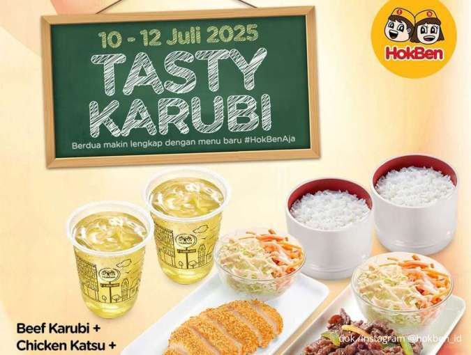 New! Promo HokBen Tasty Karubi 10-12 Juli, Makan Berdua Cuma Rp 36.000-an/Orang