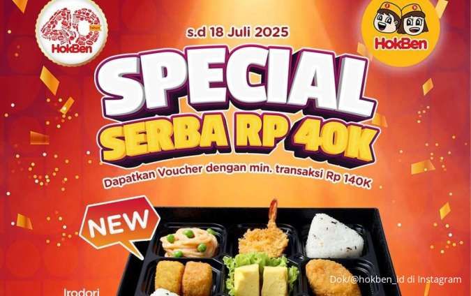 Promo HokBen HUT 40 Tahun, 3 Pilihan Menu Lezat Serba Rp 40.000 Saja