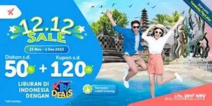 Promo Traveloka 12.12 Sale, Diskon Xperience Domestik 50% & Kupon Rp 120.000
