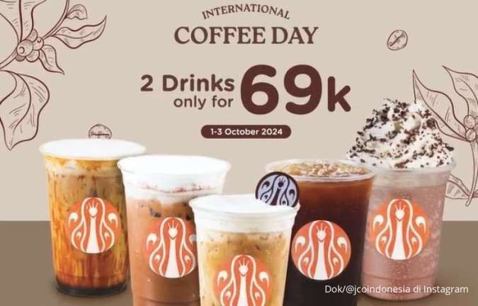 Promo J.CO Hari Kopi Sedunia Berakhir Hari Ini 3 Oktober 2024, 2 Minuman Rp 69.000