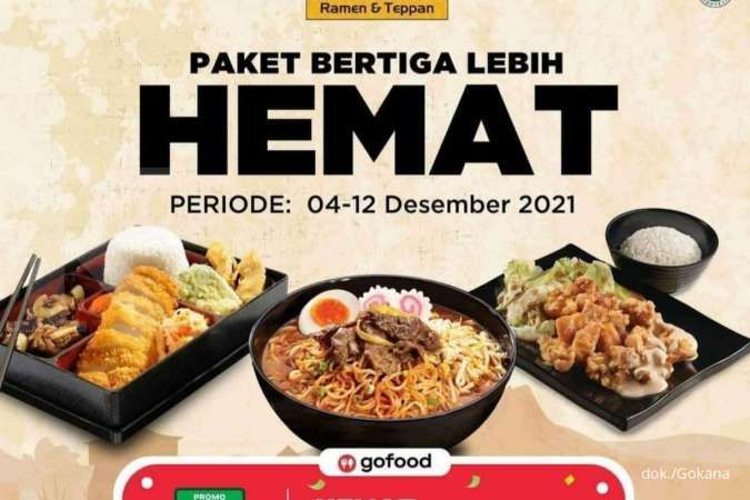 Promo Gokana 8-12 Desember 2021, Paket Hemat 3 Porsi Cuma Bayar Rp 48.000 via GoFood