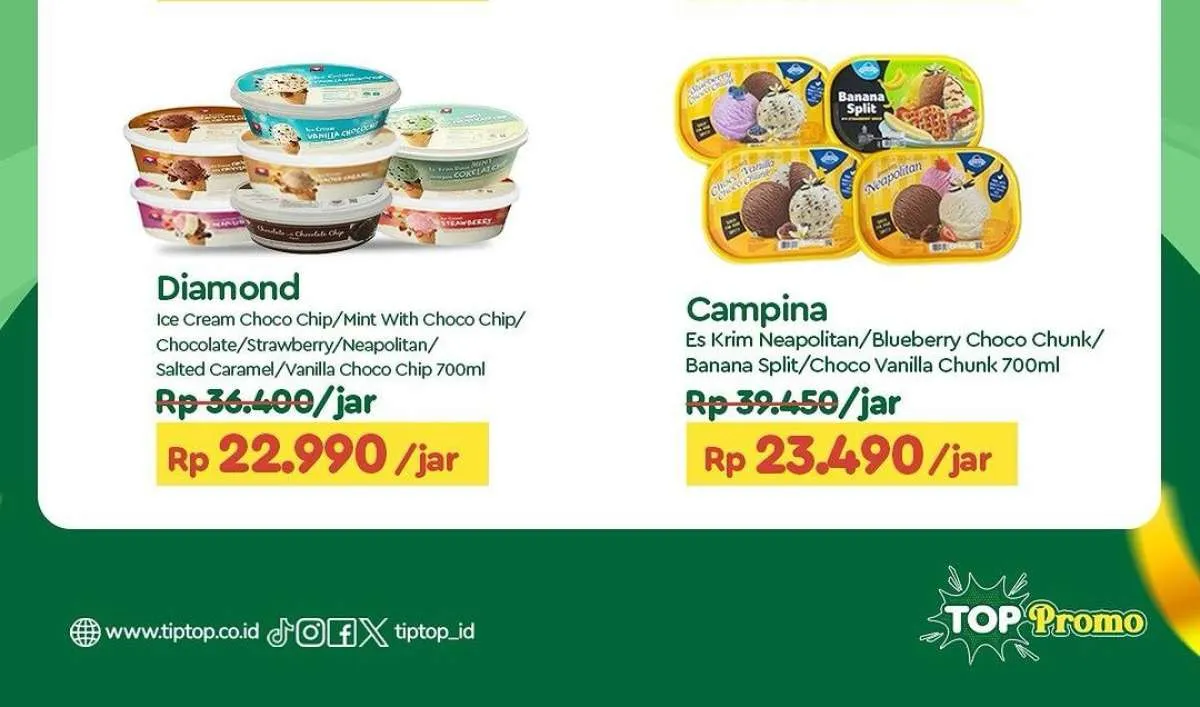 Promo Es Krim Tip Top Weekend hingga Lotte Mart, Campina Lebih Murah Sampai Hari Ini