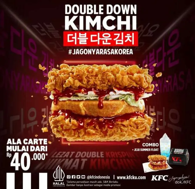 Menu KFC Terbaru: Double Down Kimchi