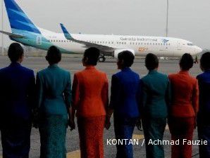 Garuda pasang logo Official Airline Sea Games XXVI di badan pesawat