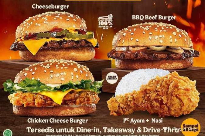 Promo Burger King September 2022, Dobel Deal Pilih 2 Burger atau Ayam Bayar Rp 30.000