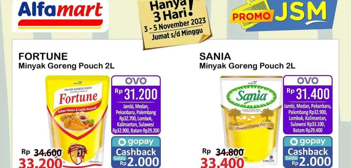 Promo JSM Alfamart Sampai Hari Ini Minggu 5 November 2023, Minyak Goreng Lebih Hemat