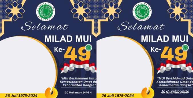 Kumpulan Twibbon Milad MUI ke 49 Tahun dengan Desain Menarik dan Terbaru 