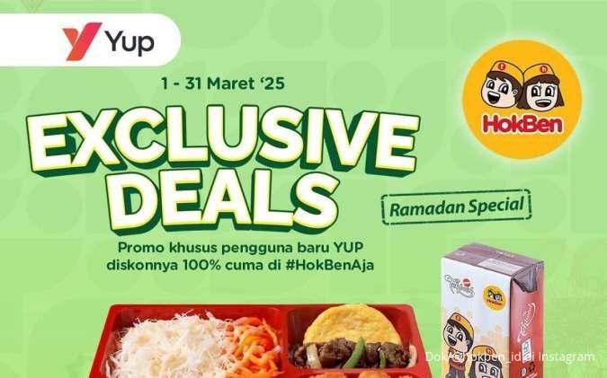 Promo HokBen dengan Yup di Bulan Maret 2025, Nikmati Bento Ramadan Cuma Rp 1