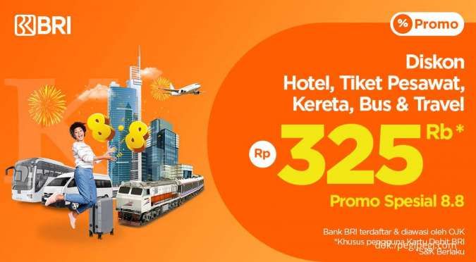 Pengguna Kartu Debit BRI, Ada Diskon Hingga Rp 325.000 dari PegiPegi