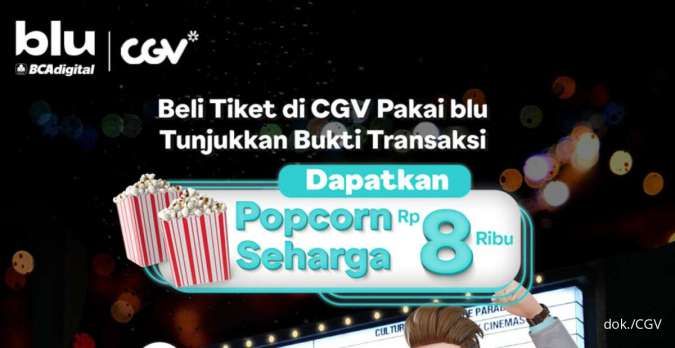 Promo CGV 8-30 September 2023, Dapat Popcorn Rp 8.000 via Blu BCA Digital